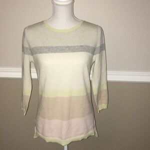 Autumn Cashmere Hi Low stripe sweater